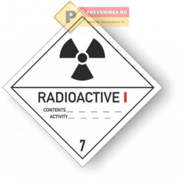Eticheta pentru produse radioactive de la Prevenirea Pentru Siguranta Ta G.i. Srl