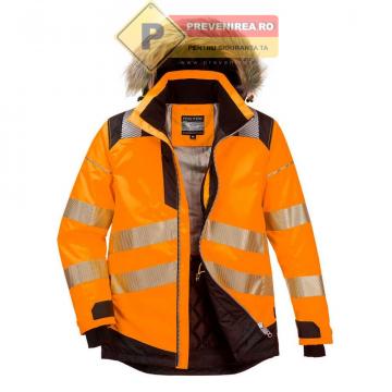 Jachete portocalii reflectorizante groase pentru iarna de la Prevenirea Pentru Siguranta Ta G.i. Srl