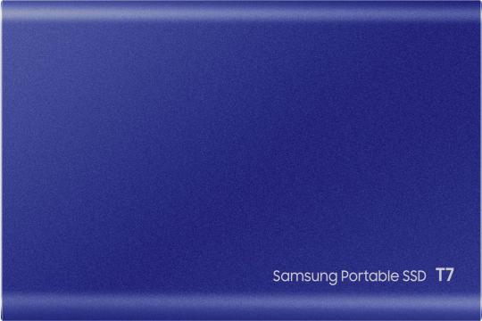 SSD extern Samsung T7 portabil, 500GB, USB 3.2, indigo blue