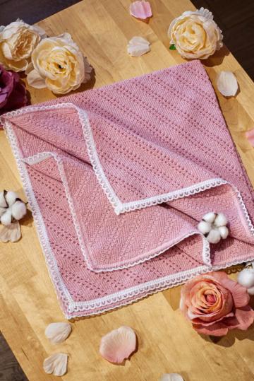 Paturica tricotata - roz vintage de la Andreeatex