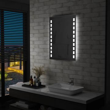 Oglinda cu LED de perete de baie, 60 x 80 cm