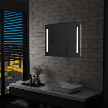 Oglinda de perete de baie cu LED, 80 x 60 cm de la VidaXL