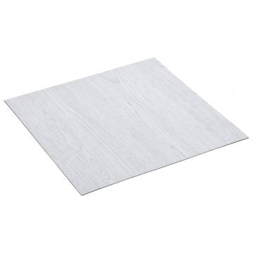 Placi de pardoseala autoadezive, alb, 5,11 m2 PVC de la VidaXL
