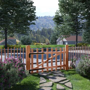 Poarta de gard simpla, din lemn de alun, 100 x 60 cm