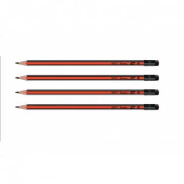 Creion negru cu radiera Linea Daco CG102