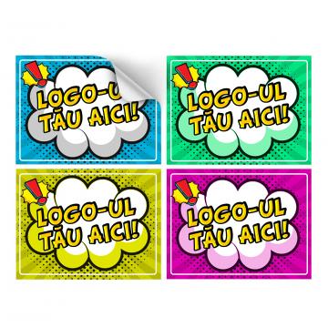 Set 40 stickere 10x14 cm pentru personalizare cutii de la Legendary Games & Gifts Srl