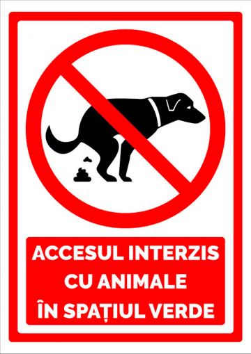 Indicator de securitate pentru accesul interzis cu animale de la Prevenirea Pentru Siguranta Ta G.i. Srl