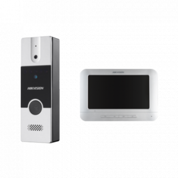 Kit videointerfon analogic 7 , conectare 4 fire - Hikvision de la Big It Solutions