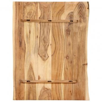Blat de masa, 80x(50-60)x2,5 cm, lemn masiv de acacia de la VidaXL