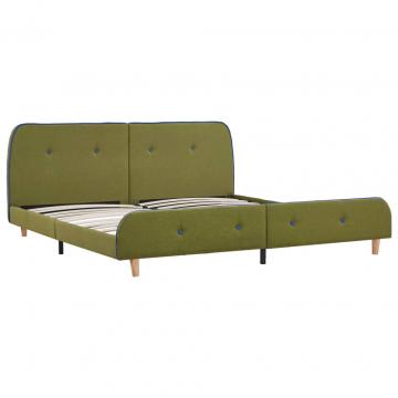 Cadru de pat, verde, 160 x 200 cm, material textil de la VidaXL