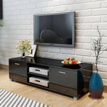 Comoda TV, negru extralucios, 140 x 40,3 x 34,7 cm de la VidaXL