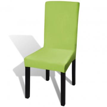 Huse de scaun elastice drepte, 6 buc., verde de la VidaXL