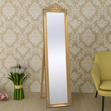 Oglinda verticala baroc 160 x 40 cm auriu de la VidaXL