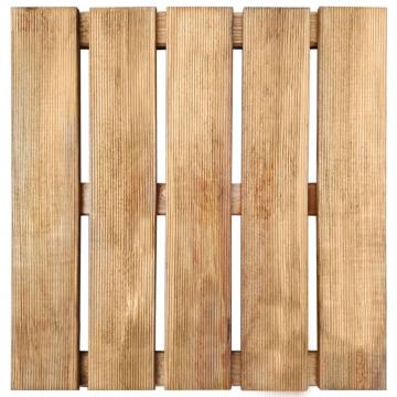 Placi de pardoseala, 18 buc., maro, 50 x 50 cm, lemn de la VidaXL