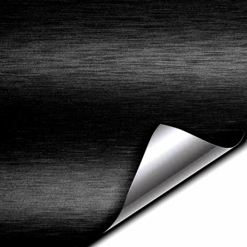 Folie colantare auto aluminiu polisat negru (1m x 1,52m) de la Baurent