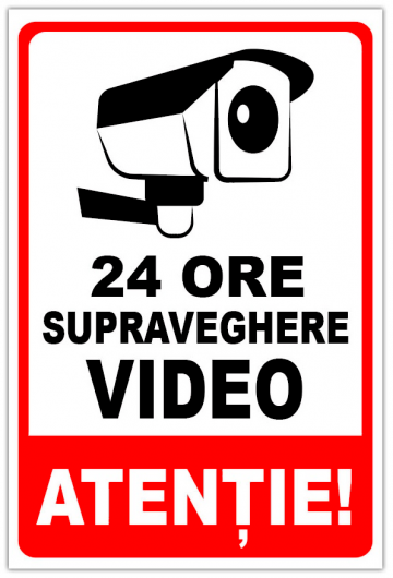 Indicator 24 ore supraveghere video atentie