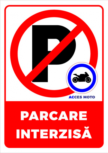 Indicator acces auto si parcare interzisa