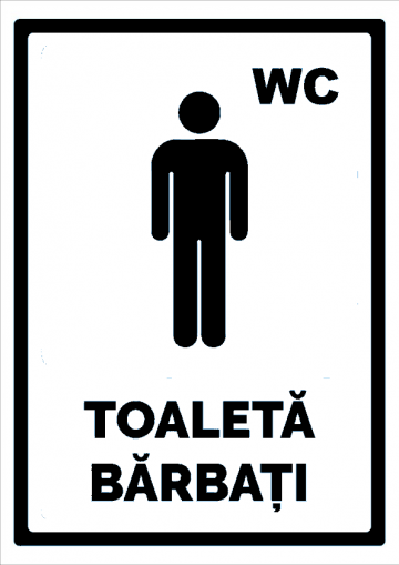 Indicator alb pentru wc toaleta barbati de la Prevenirea Pentru Siguranta Ta G.i. Srl