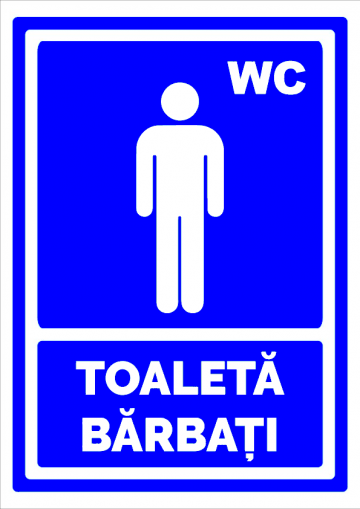 Indicator albastru pentru wc toaleta barbati