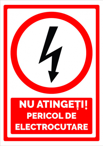 Indicator de securitate nu atinge pericol de electrocutare