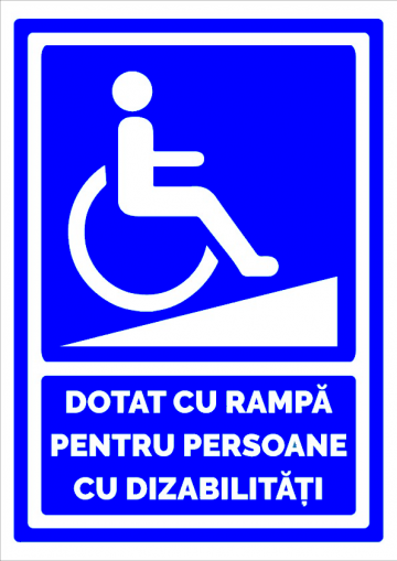 Indicator dotat cu rampa pentru persoane cu dizabilitati de la Prevenirea Pentru Siguranta Ta G.i. Srl