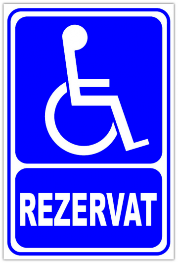 Indicator rezervat pentru persoane cu handicap