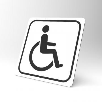 Placuta alba pentru scaune cu rotile persoane cu handicap de la Prevenirea Pentru Siguranta Ta G.i. Srl