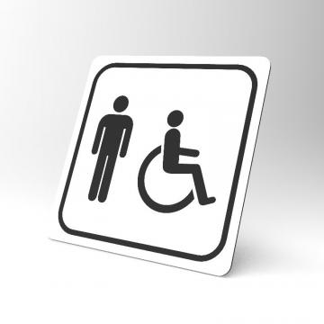 Placuta alba pentru wc barbati cu handicap