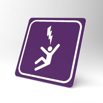 Placuta violeta pericol electric