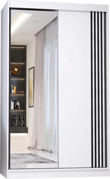 Dressing Viva alb, 120x200x61 cm, Usi culisante de la Wizmag Distribution Srl