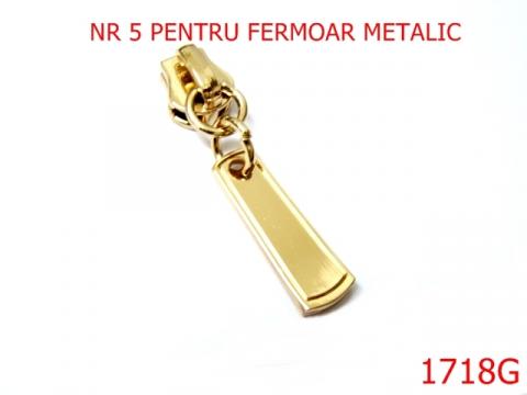 Cursor pentru fermoar metalic nr.5/light gold 1718G de la Metalo Plast Niculae & Co S.n.c.