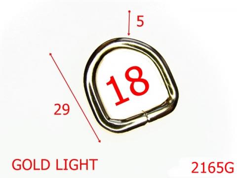 Inel D 18mm*5mm/otel/gold light 18 mm 5 gold 2165G
