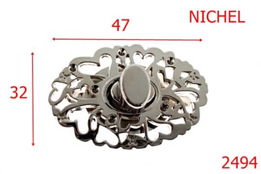 Inchizatoare 47x32 nichel 47 mm nichel 12L14 2494 de la Metalo Plast Niculae & Co S.n.c.