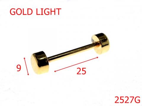 Ornament haltera 25mm gold light 2527G