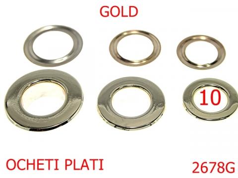Ochet plat 10 mm gold 2E3 2678G de la Metalo Plast Niculae & Co S.n.c.