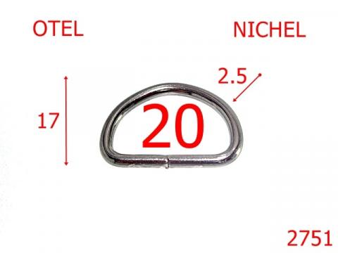 Inel D 20 mm 2.5 nichel 3F1 2751 de la Metalo Plast Niculae & Co S.n.c.