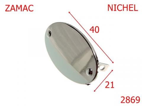 Placuta ovala 40x21 mm nichel 15A7 15A7 4J5 6H8 2869 de la Metalo Plast Niculae & Co S.n.c.