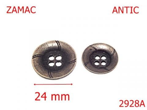 Nasture 24 mm antic 15A8 2G8 2928A de la Metalo Plast Niculae & Co S.n.c.