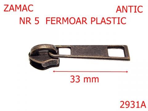 Cursor fermoar plastic nr.5 mm antic 2G1/2E1 2931A