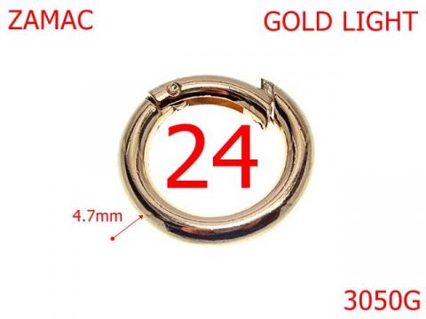 Inel carabina 24 mm 4.7 gold light 4D3 3050G