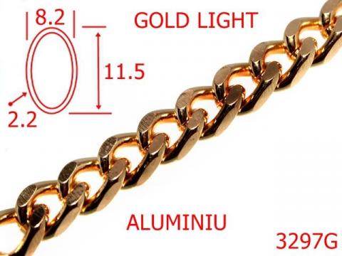 Lant aluminiu 8.2 mm 2.2 gold light 7K6 3297G