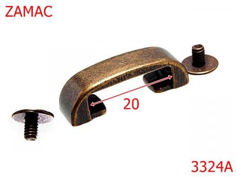 Trecere curelusa 20 mm antic 11A3 3324A de la Metalo Plast Niculae & Co S.n.c.