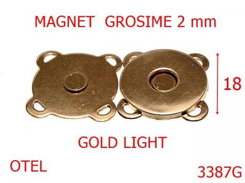 Magnet pentru textile 18 mm gold light 15B2 5J7 3387G de la Metalo Plast Niculae & Co S.n.c.