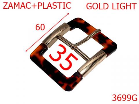 Catarama curea dama 35 mm gold light 14D13 3699G de la Metalo Plast Niculae & Co S.n.c.