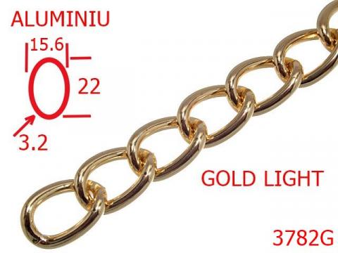 Lant aluminiu 15.6 mm 3.2 gold light 13H14 3782G de la Metalo Plast Niculae & Co S.n.c.