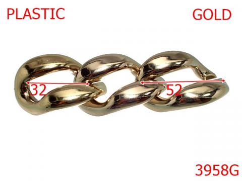 Za lant plastic 52 mm gold 3958G de la Metalo Plast Niculae & Co S.n.c.