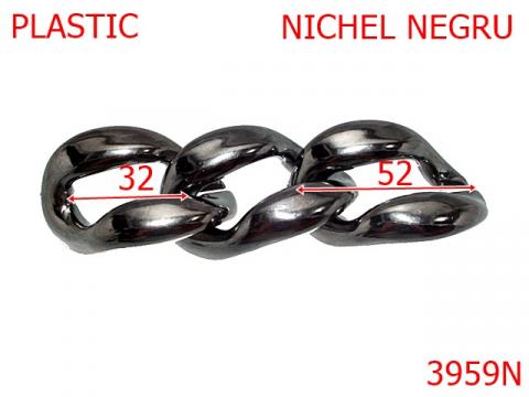 Za lant plastic 52 mm nichel negru 3959N de la Metalo Plast Niculae & Co S.n.c.