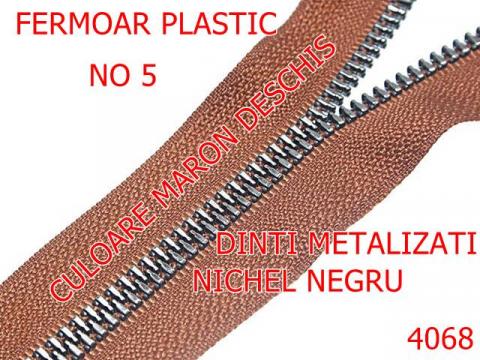 Fermoar plastic No 5 mm nichel negru 4068 de la Metalo Plast Niculae & Co S.n.c.