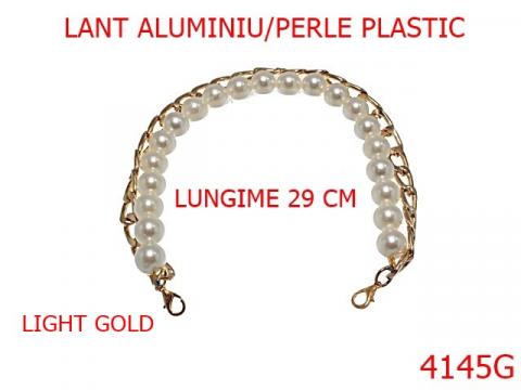 Lant ornamentat cu perle 29 cm gold light 4145G