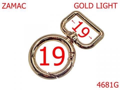 Carabina - inel 19 mm zamac gold light 5F2 4681G